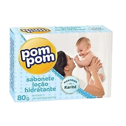 Sabonete Pompom Glicerinado 80g para Bebês Infantil Banho