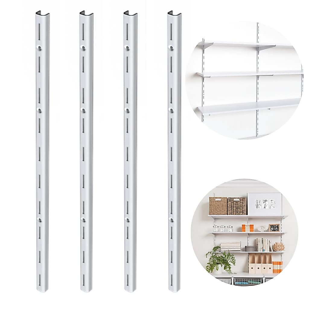 4 Trilhos Cremalheiras Simples 100cm 50cm Preto Branco