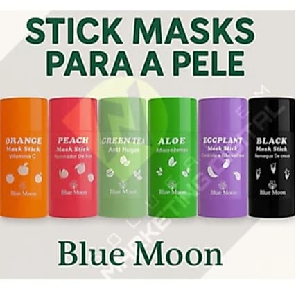 Blue Moon Máscaras Faciais Em Stick Para Cuidados Com A Pele Tratamento Profundo BM24024-5-6-7-8-9
