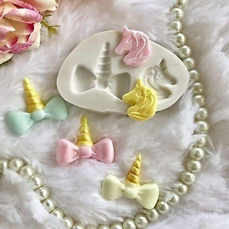 Molde de silicone Apliques Unicórnio cód 1001