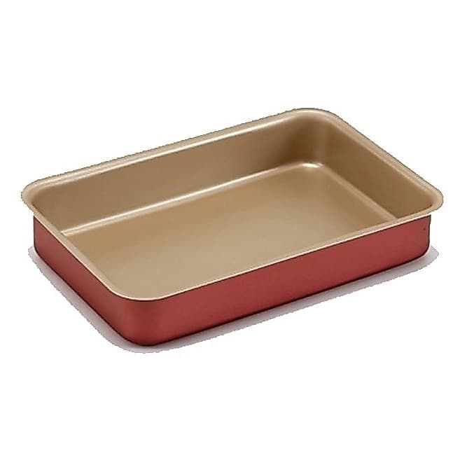 Assadeira  Antiaderente Teflon alta para bolo e torta 3,3 L cor  cereja
