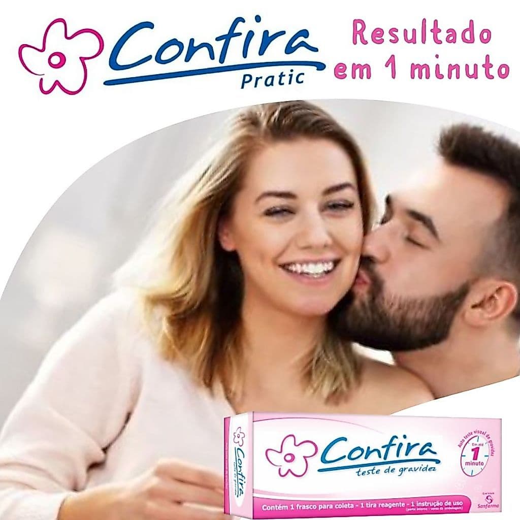 Kit Teste De Gravidez Confira + Copo De Coleta Rápido 1 Minuto Envio Imediato Embalagem Discreta