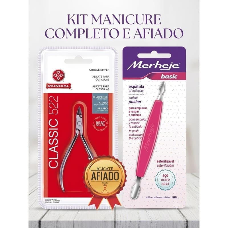 Alicate De Cutícula Mundial 522 Afiado Manicure Original