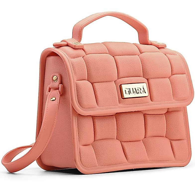 Bolsa Feminina De Mão Emborrachada Impermeável Com Alça Ajustável Promoção