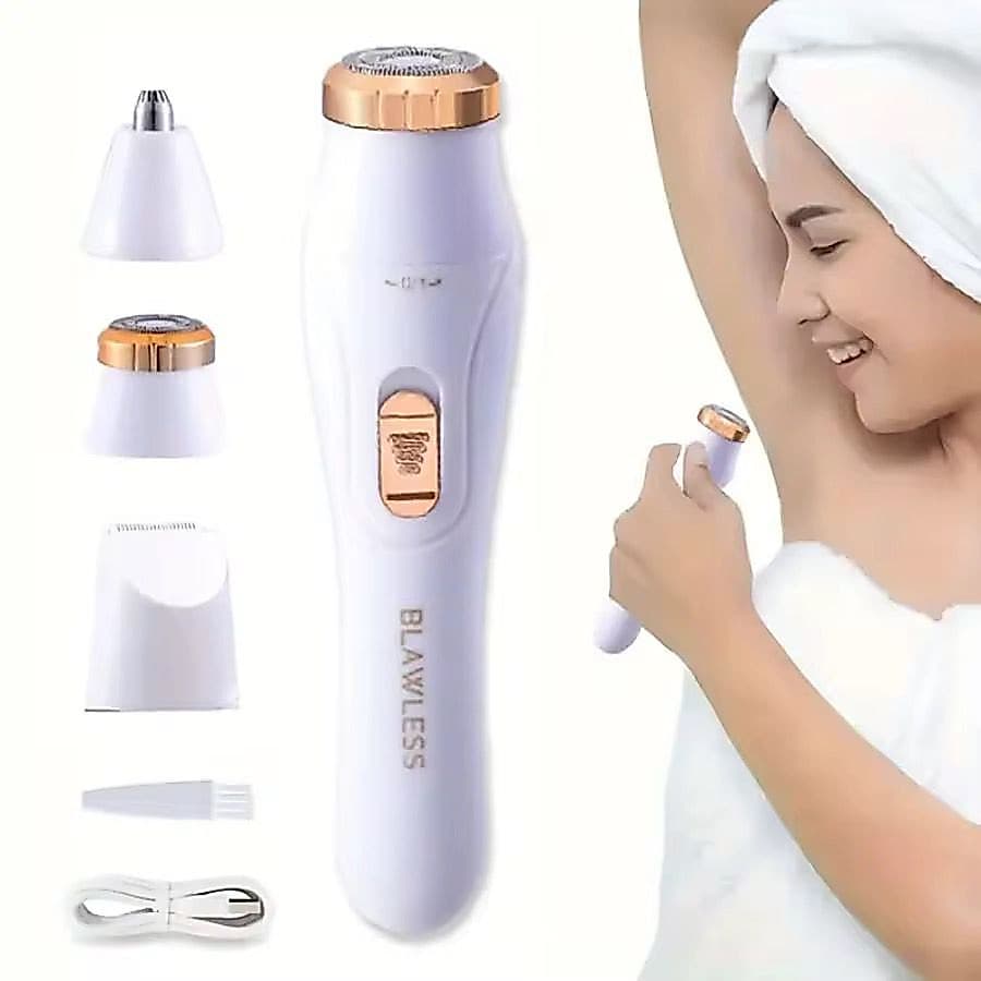 Depiladora Recarregável Elétrica Multifuncional 3 em 1 Portátil para Barbear Corporal e Facial de Alta Eficiência