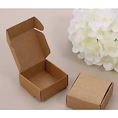 30 Mini Caixinhas kraft 5x5x2 Cm Decoração de Festa Casamento Bijuterias Joia  e Balas