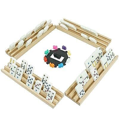 12 unidade de Base para jogo de dominó de madeira jogos