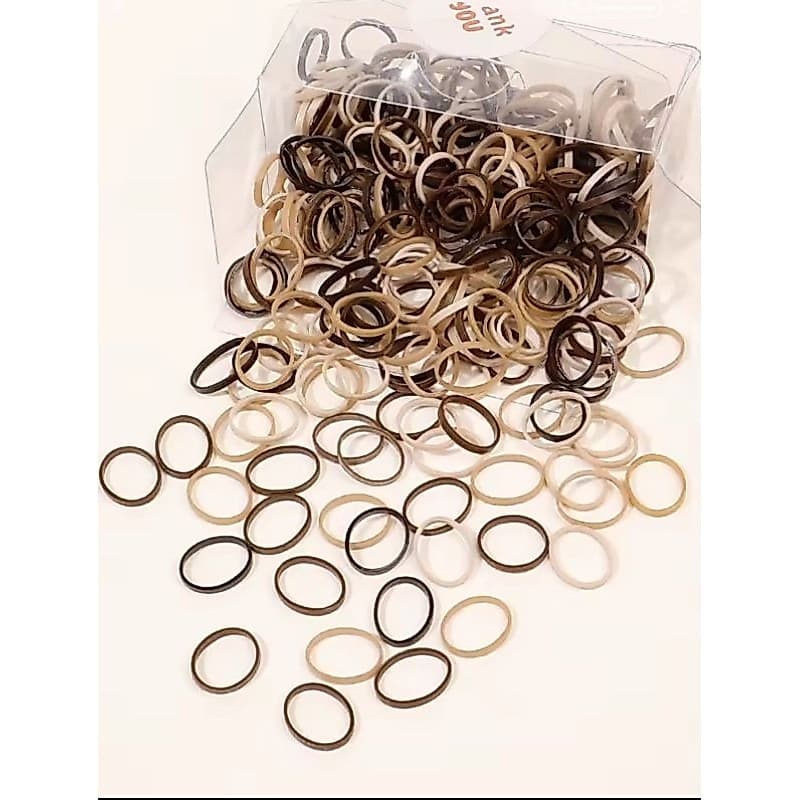 Elásticos de Cabelo, liguinhas para cabelo, ligas para penteado, liga para trança, xuxa de cabelo - caixa c aprox 300 un