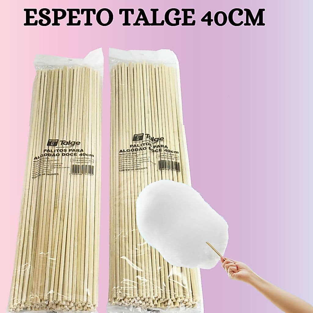 1000 UNIDADES PALITOS AFIADOS PARA ALGODAO DOCE 40CM TALGE VARETA PARA PIPAS
