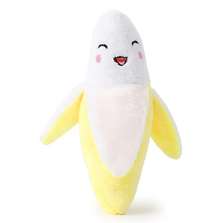Brinquedo Mordedor para cachorro pelúcia banana feliz