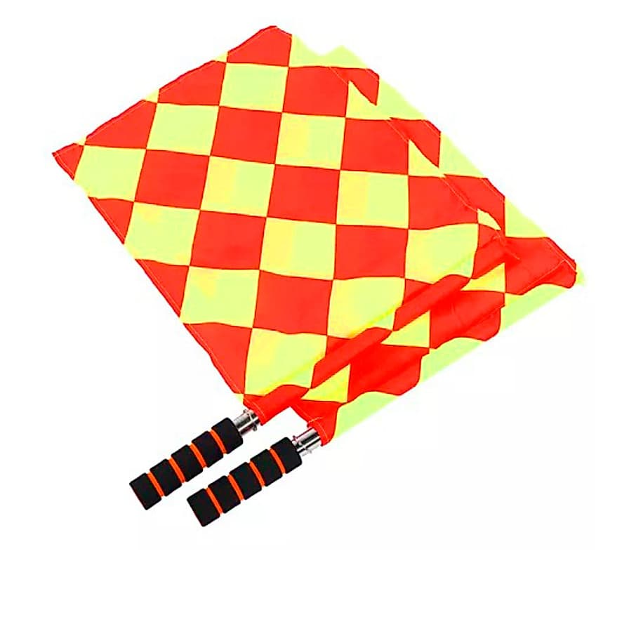 Par Bandeira Xadrez De Arbitro Auxiliar Juiz Bandeirinha de Futebol