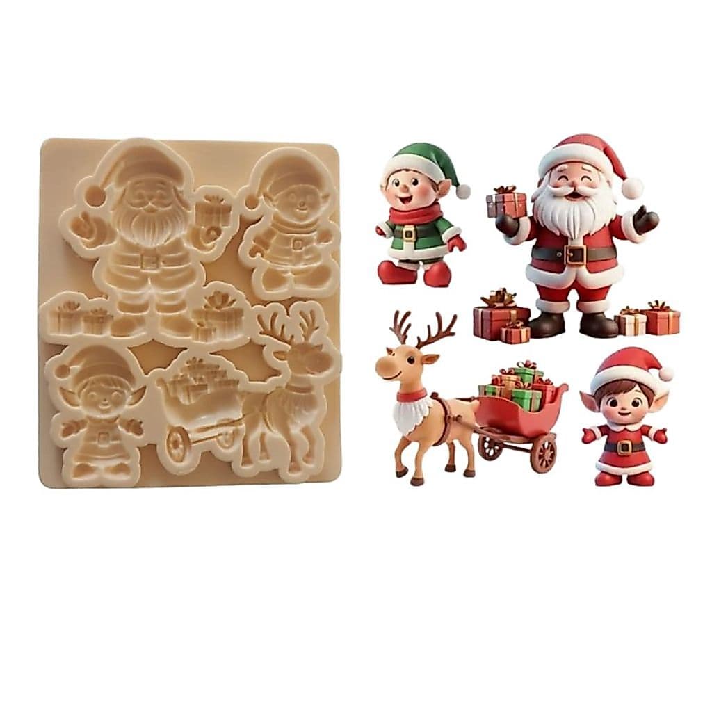Molde de Silicone Coleção Natal - Biscuit, Resina, Pastas e etc... (Y 40)