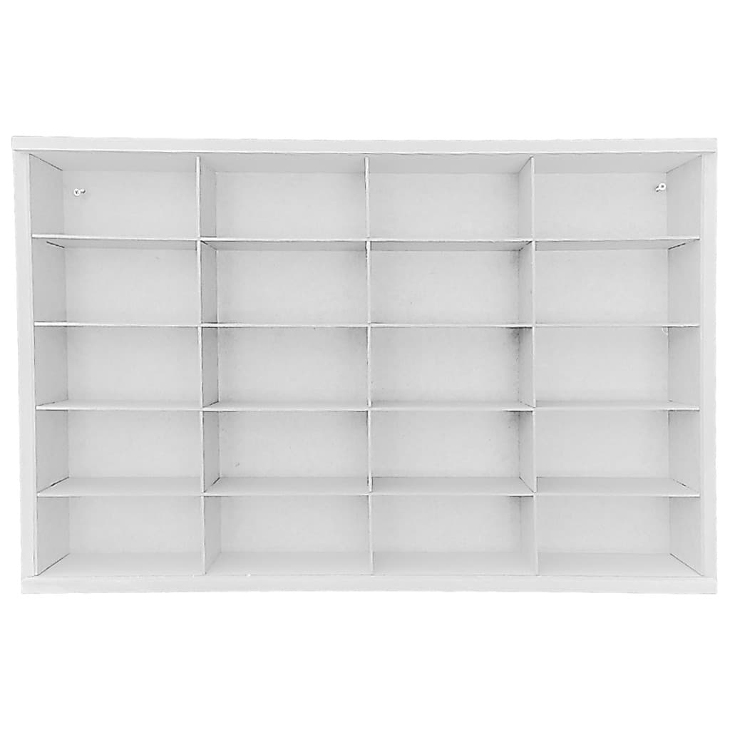 Expositor Para 20 minis Escala 1:43 Branco e com tampa em acrílico