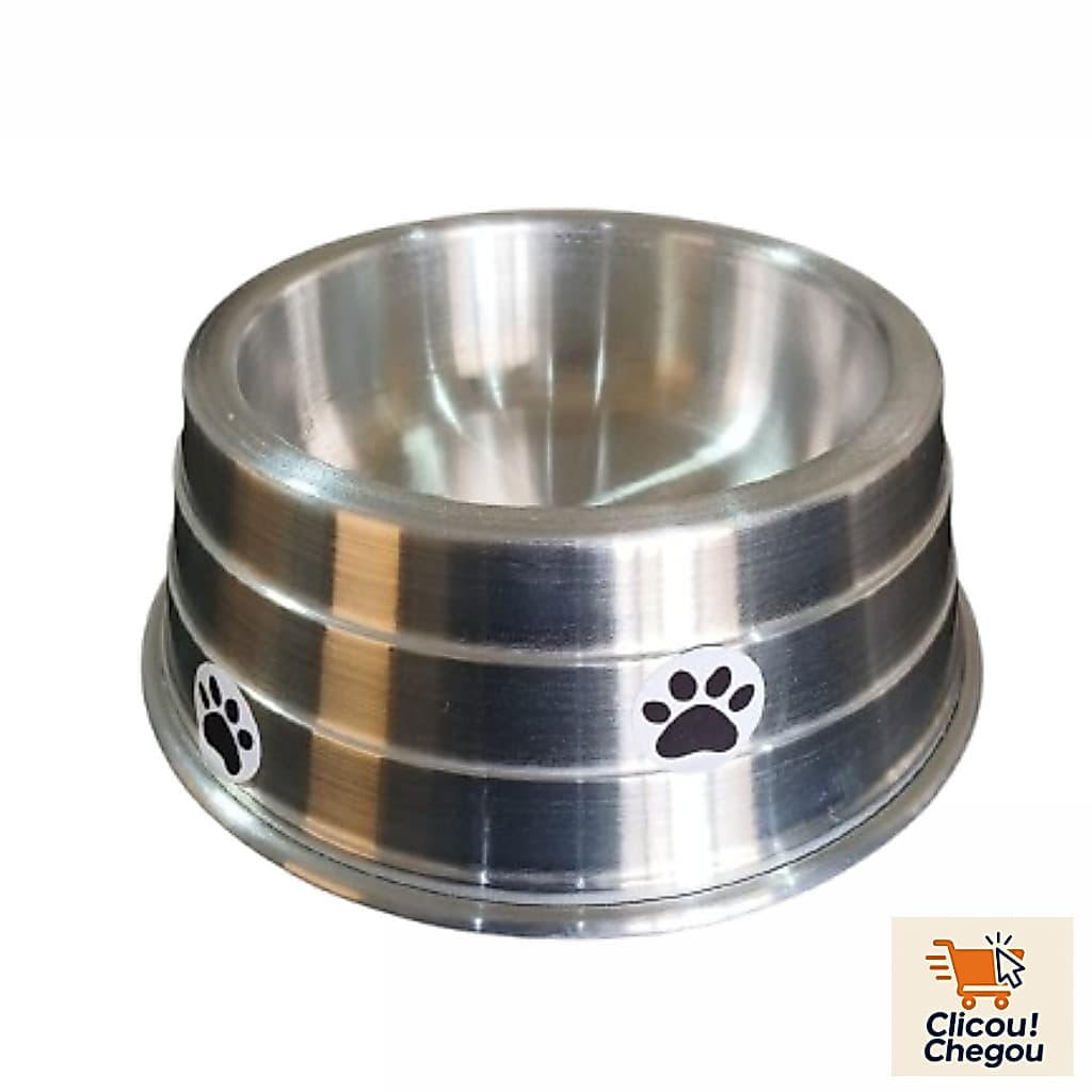 Comedouro em Alumínio Resistente Polido Leve Para Pet Diversos Tamanhos 250ml/500ml/1000ml/1200ml