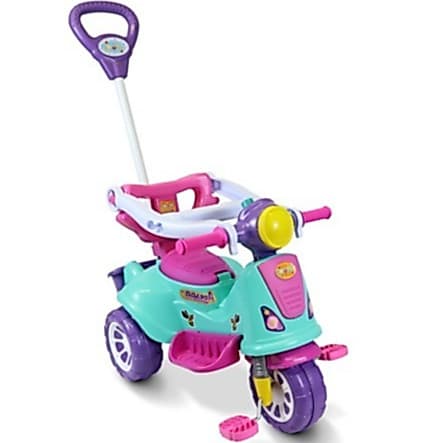 Triciclo Infantil Andador Carrinho De Passeio Motoquinha Totoka Buzina Pedal Haste  Maral Brinquedos