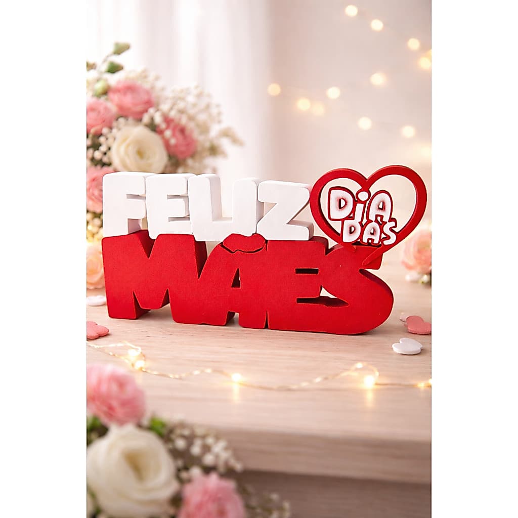Decoração FELIZ DIA DAS MÃES - Letreiro / Enfeite / Placa