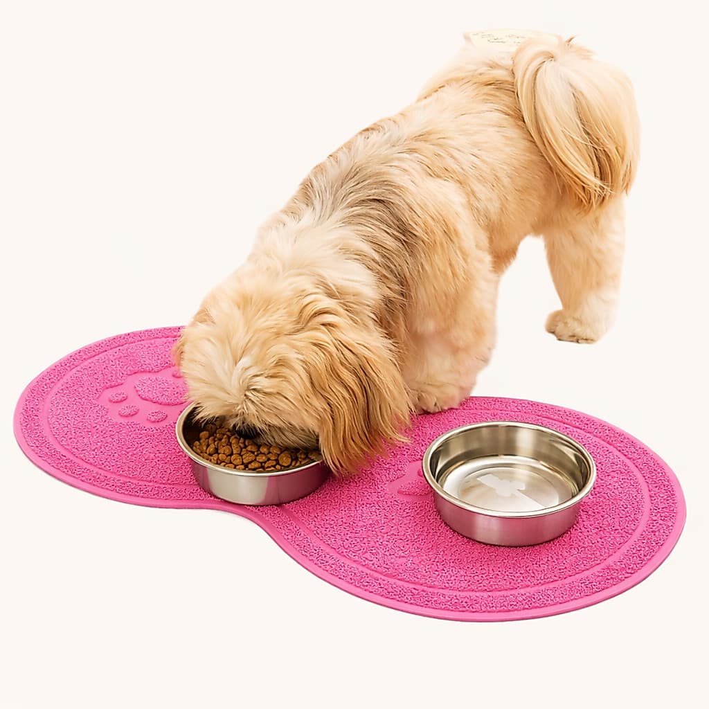 Tapete Pet Comedouro Bebedouro Gato Cães Água Ração PVC 46x26cm- Antiderrapante Impermeável Vinilico