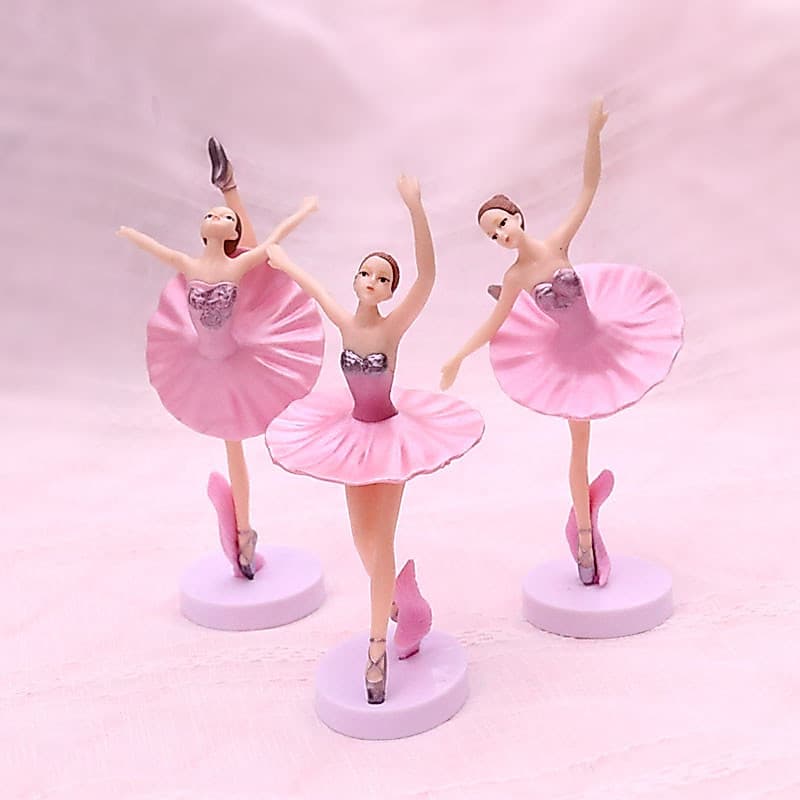 3 Pçs 15cm Ballet Menina Caligrafia Bailarina Decorações Casa Bolo Toppers Para Meninas Ornamento Ornamentos Figura Bail