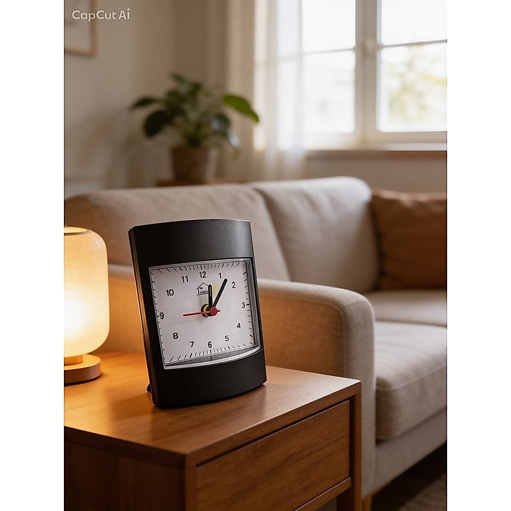 Relogio Digital Mesa Compacto Luz Led Calendario Alarme Moderno