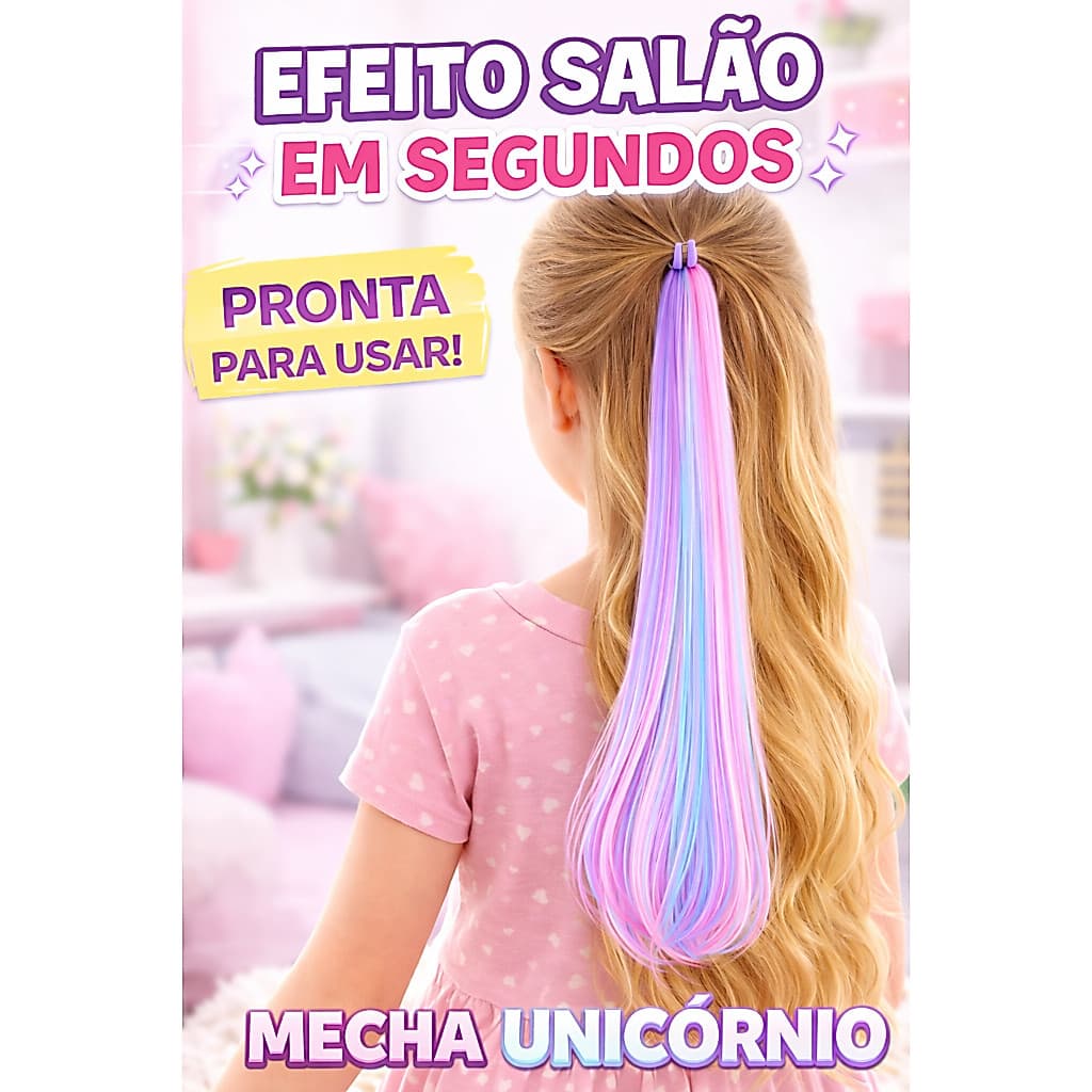 Mecha Unicornio Lisa Roxa Rosa Jf Y K-pop Demon Hunter Extensões De Cabelo Coloridas