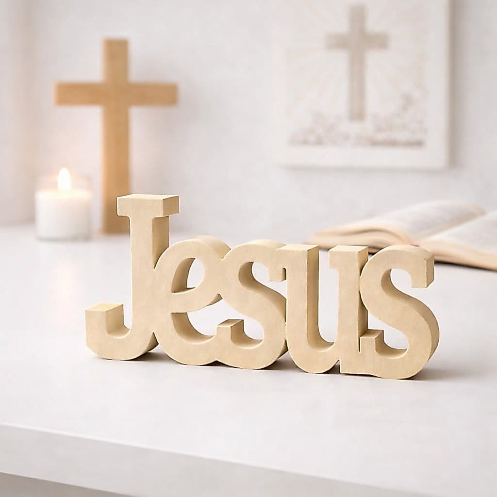 Letreiro Jesus Decorativo – Decoração Religiosa Elegante