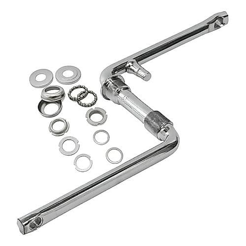 Pedivela Monobloco Cromado 165mm + Central 45mm Bike Bicicleta Aro 26 Cromado Esferado