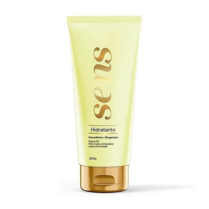Hidratante Corporal Macadâmia Bergamota Nutrição Profunda Toque Aveludado Pele Macia 200ml