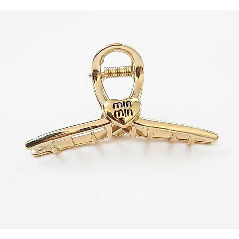 Presilhas min min Prendedor De Cabelo Garra Presilha Piranha De Metal Cor Dourado.
