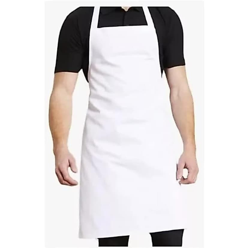 Avental Emborrachado Impermeável Branco Pvc 66cm x 1m