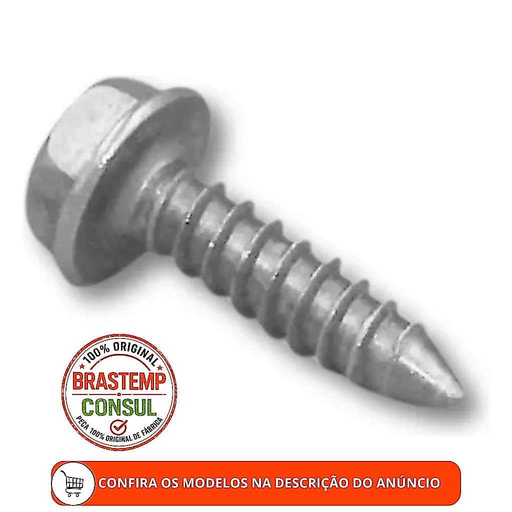 PARAFUSO DO AGITADOR PARA MÁQUINA DE LAVAR LAVADORA BRASTEMP CONSUL ORIGINAL - BWB22A  BWB22B  BWC06A  BWC07A- 000214353