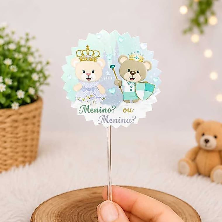 Tags Para cap cake personalizada menino menina/