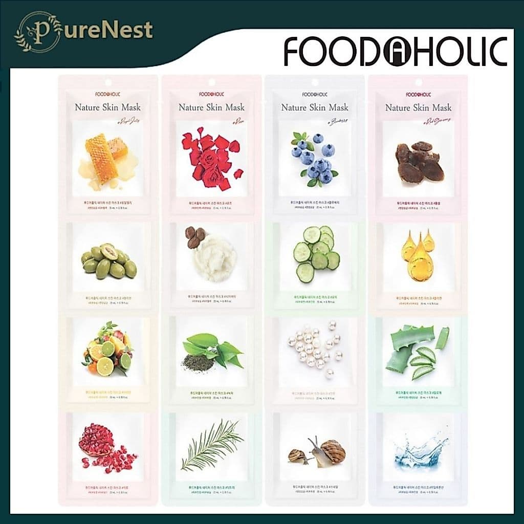 [FOODAholic] Máscara De Pele Natural (16 Variantes) | Diária Em Folha