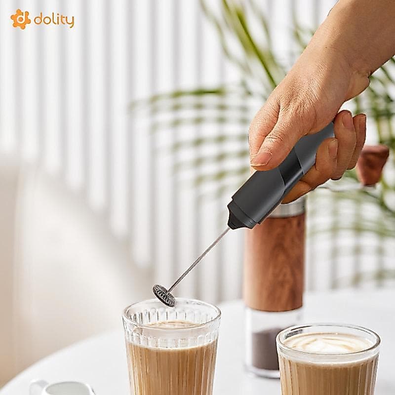 [Acituna] Batedor De Leite Portátil Com Varinha De Espuma De Cobertura Para Macchiato Latte Cappuccino