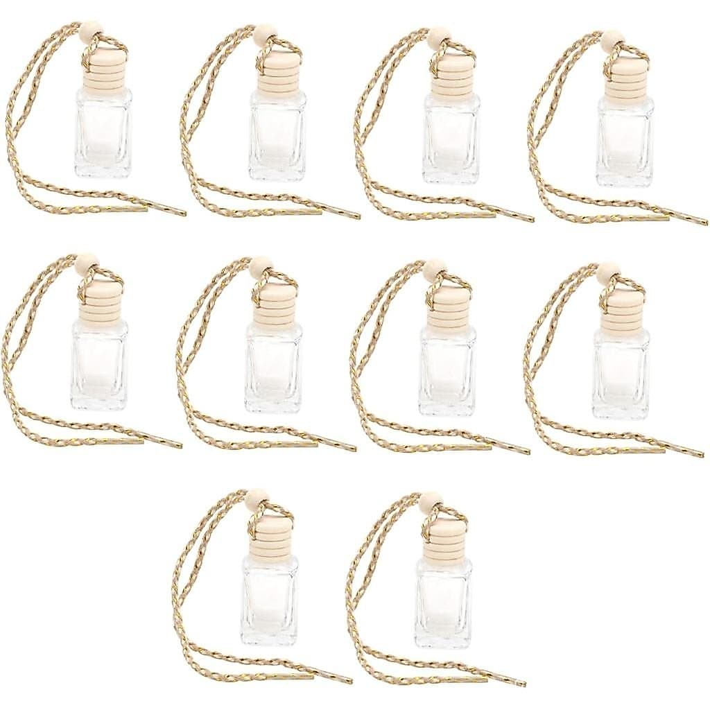 Homoyoyo 10 peças de pingentes de frascos de perfume para pendurar no carro e em casa, aromatizador de ar recarregável e