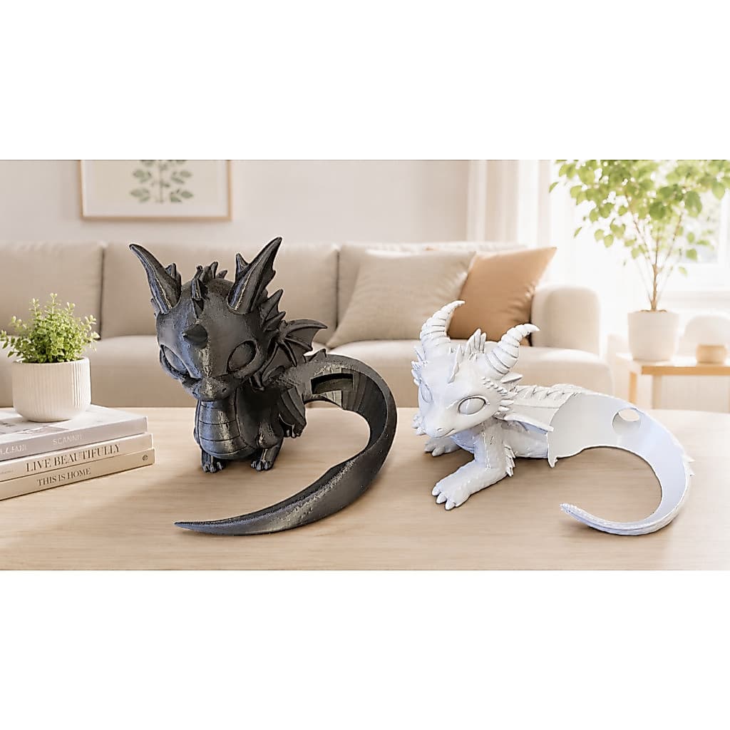 Suporte para Alexa Echo Pop Dragão 3D Decorativo | Base para Echo Pop | Organizador de Mesa