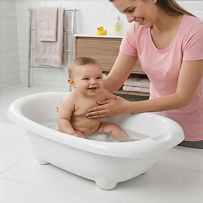 Banheira Bebe Plastico Grande 32 Litros Resistente Robusta Sem Bpa Infantil Recem Nascido
