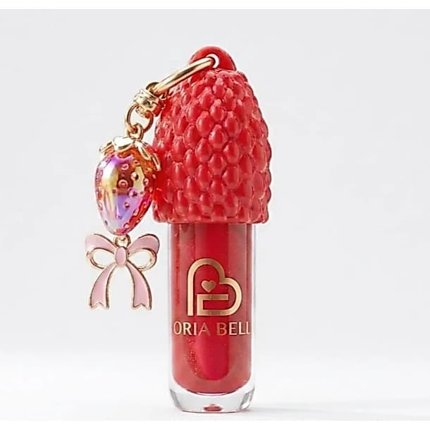 Gloss Labial de Morango com Chaveiro | Lip Gloss Hidratante Labial