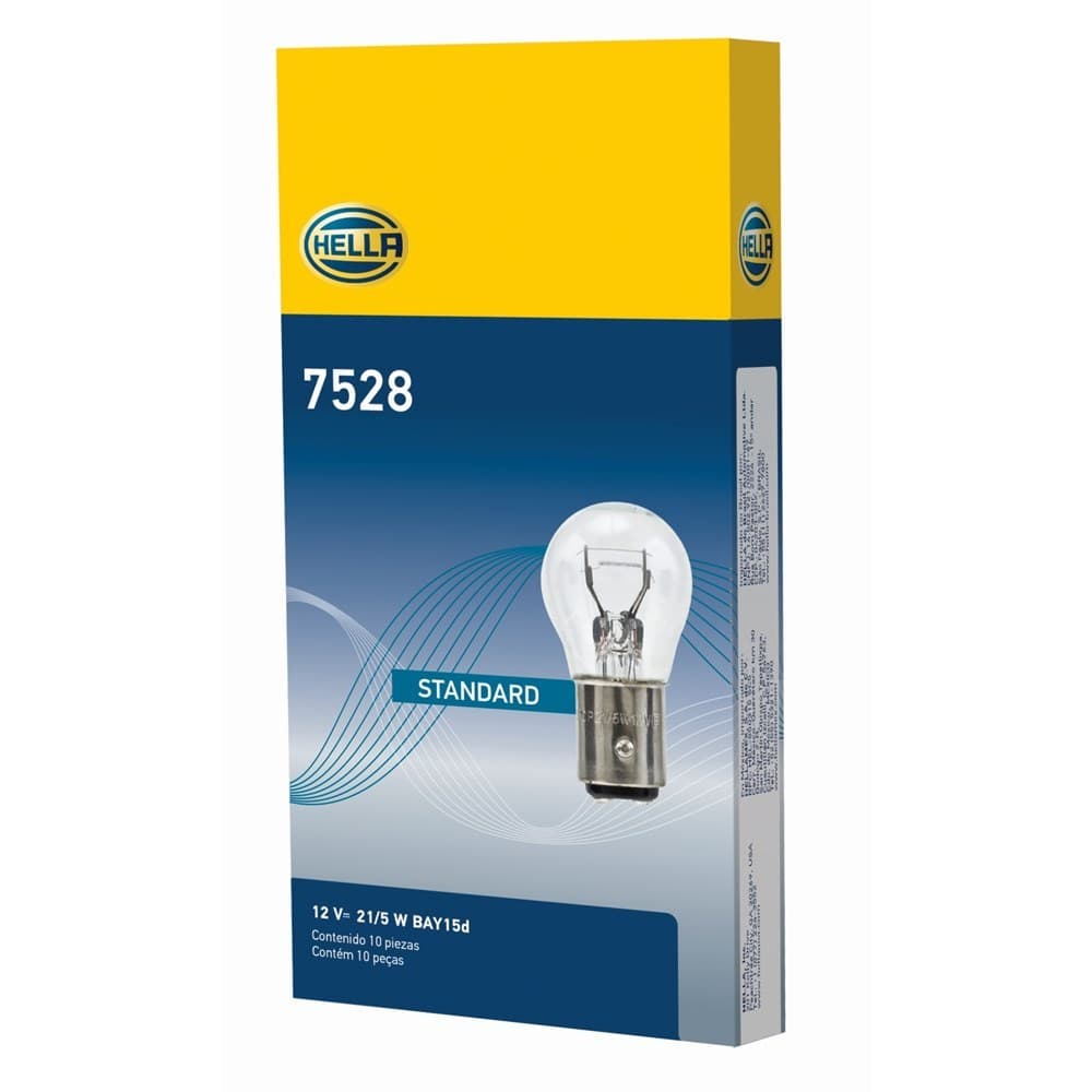 Lâmpada 2 Polos P21/5W Original Hella Lanterna Freio Traseira Moto CG Titan Fan Biz 125 150 160 Twister XRE 7528