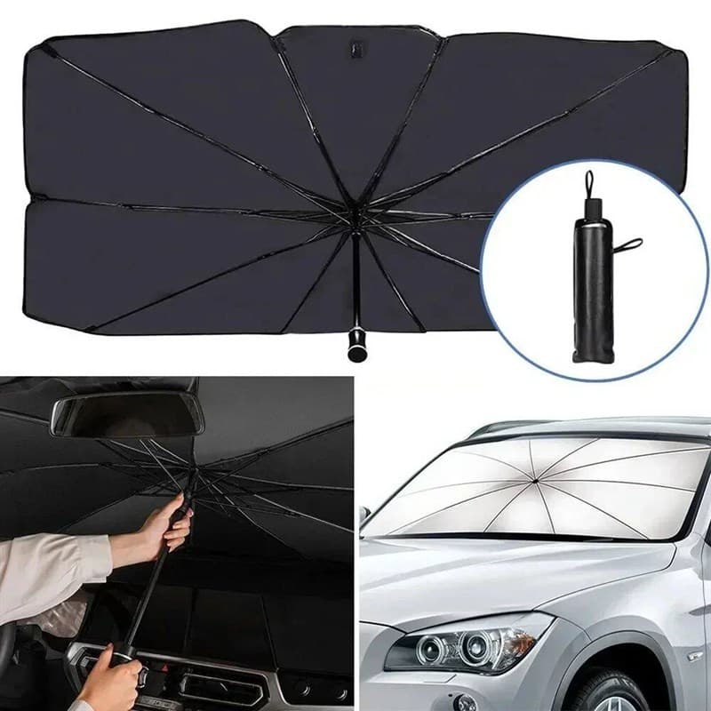 Protetor Solar Dobrável para Para-brisa de Carro Tipo Guarda-chuva