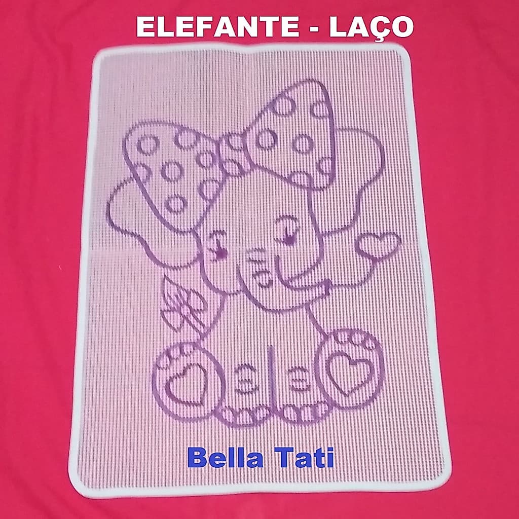 Talagarça Desenhada 50x70 - Elefante