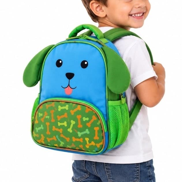 Mochila Infantil Cachorro Cachorrinho Neoprene Escolar Creche Passeio Criança Menino Menina Poliester