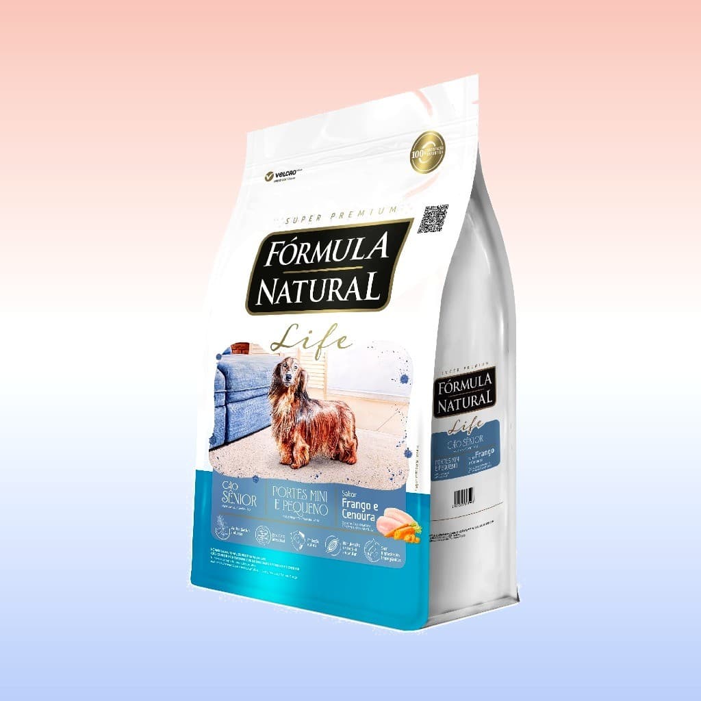 Ração Seca Fórmula Natural Life Cães Sênior Porte Mini e Pequeno 15 KG Adimax