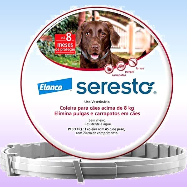 Coleira Antipulgas Seresto Cães acima de 8 KG Elanco