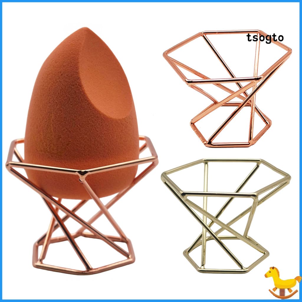【TS】Beauty Egg Holder Organizador De Esponja De Maquiagem De Ferro De 3 Camadas Com Ventilação De Fluxo De Ar Base An
