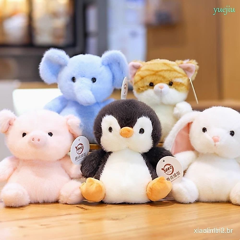 Animais Sentados De Pelúcia , Pato Coelho Elefante Tartaruga Animal Brinquedo Pinguim De Desenho Animado
