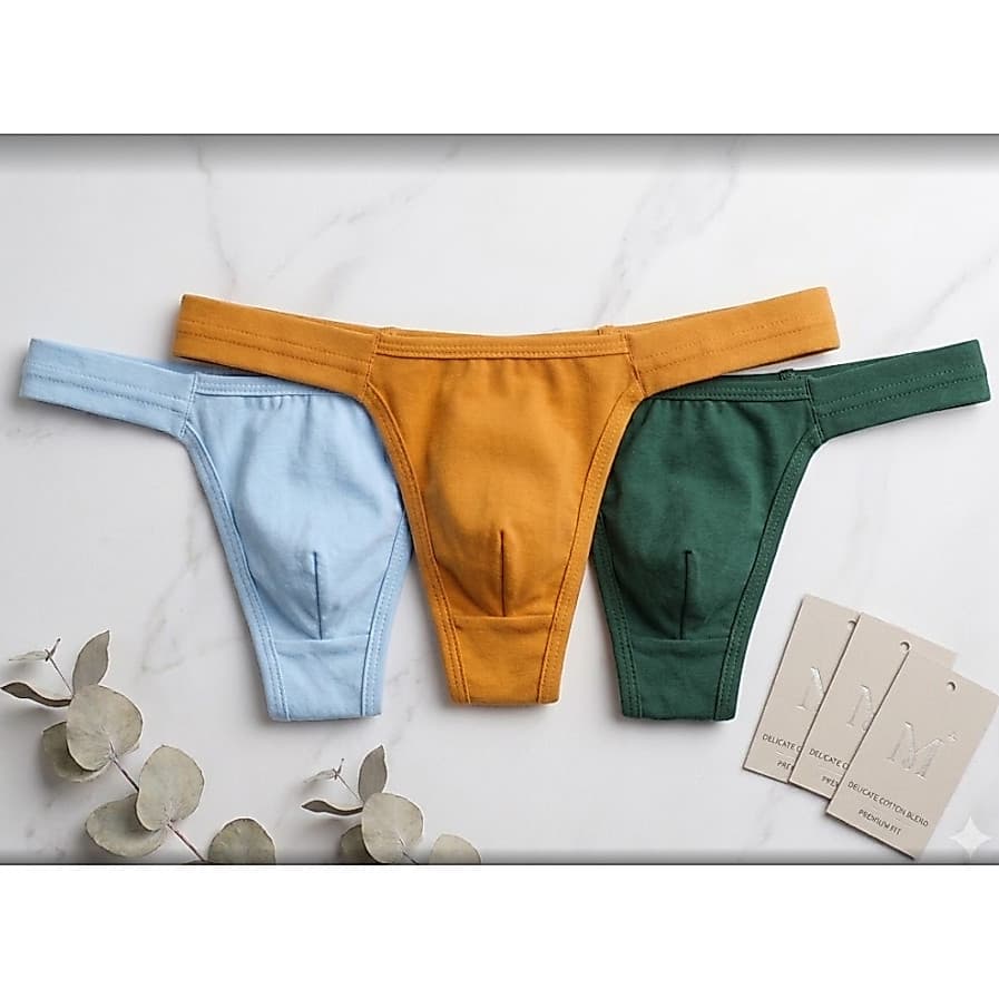 Kit 3 Calcinhas Fio em Microfibra Tanga Fita Tecido Confortável