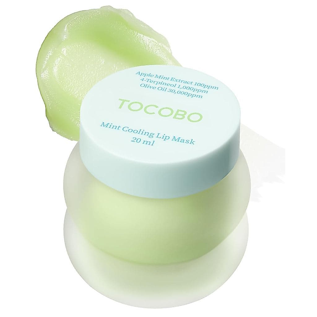 TOCOBOMintCoolingLipMask – Máscara Labial Refrescante para Lábios Secos e Irritados – Menta e Maçã + Derivados de Tea Tr