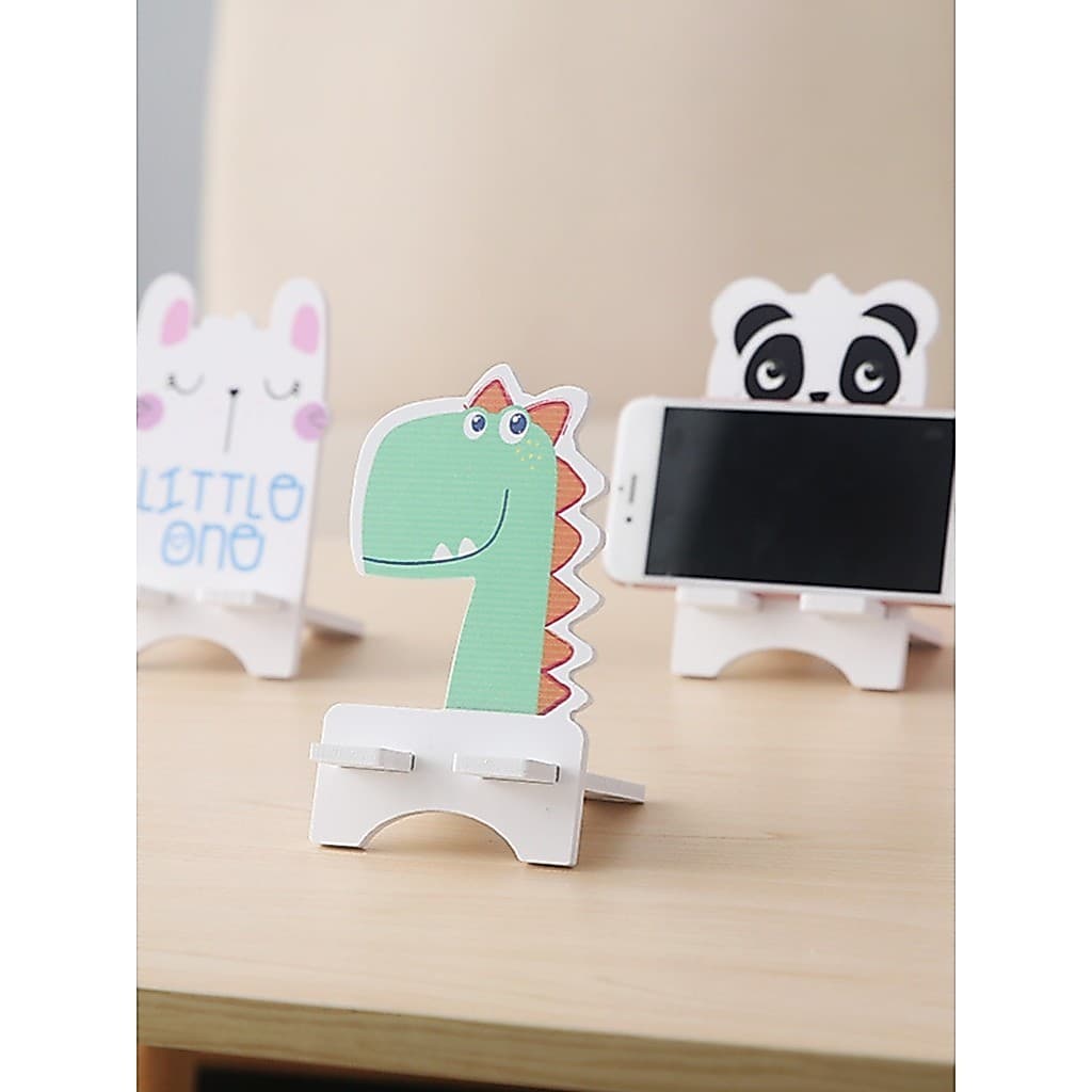 Suporte de telefone de mesa placa de madeira suporte do telefone suporte de madeira Panda placa Rack desktop Tablet de m
