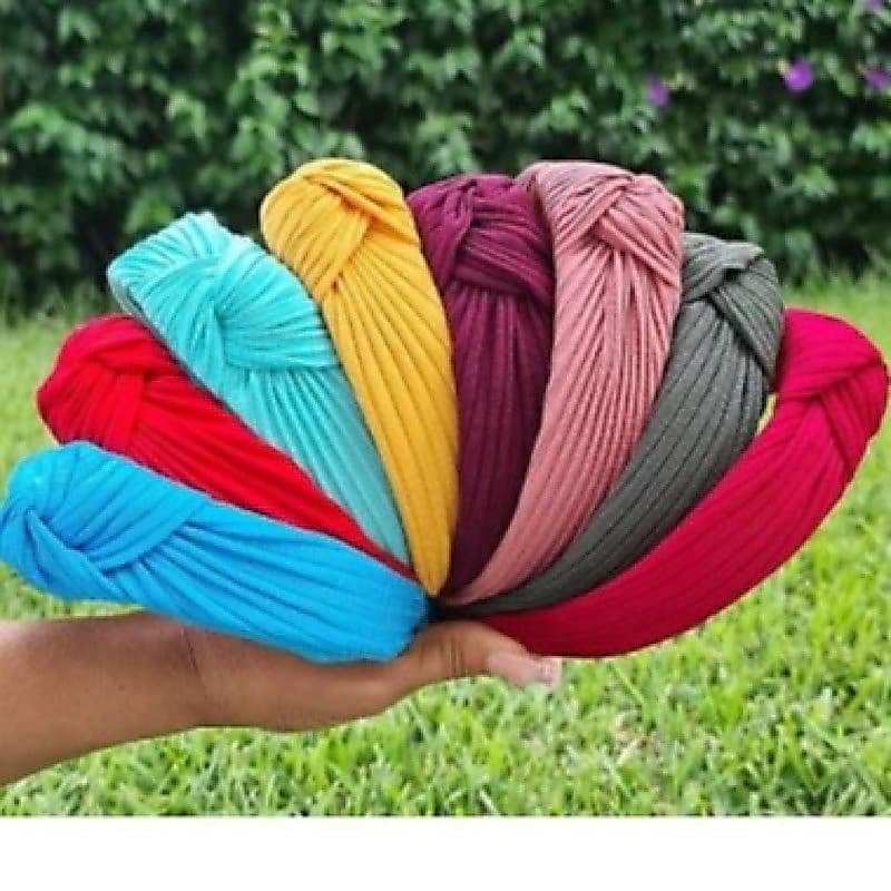 Tiara Nó/ Tecido Canelado/turbante/ Moda Feminina/ Verao Promoção