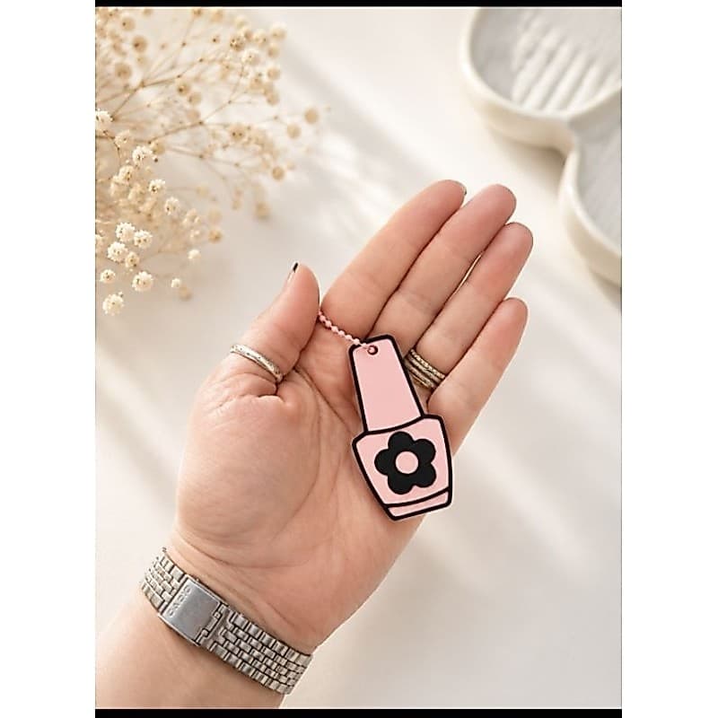 10 CHAVEIRO ESMALTE EM 3D -Nail designer -Revenda